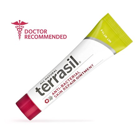 Terrasil® Antibacterial Skin Repair - 3X Faster Relief, Dr. Recommended, 100% Guaranteed, Patented, All-natural, ointment for cuts, scrapes, burns, folliculitis, ingrown hairs - 14g ...