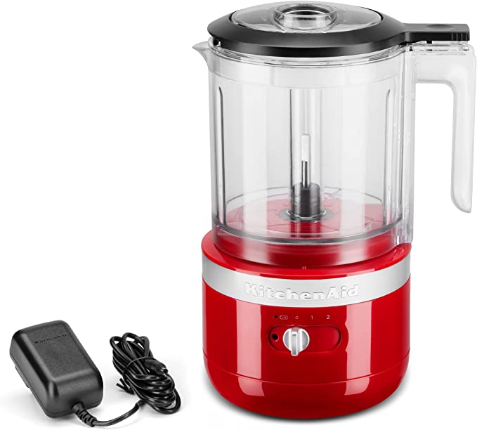 KitchenAid Cordless 5 Cup Food Chopper, KFCB529QER, Empire Red