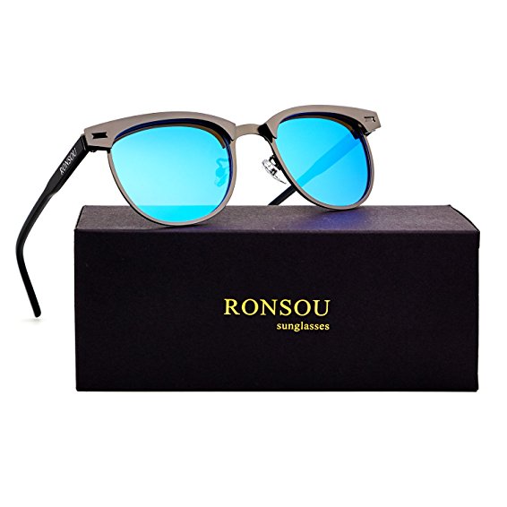 Ronsou Retro Polarized Sunglasses 100% UV400 Protection Eyewear Sun Glasses for Men and Women