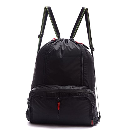 Drawstring Backpack Cinch Sack Foldable Sackpack Lightweight GymSack for Dancing Gym Sports
