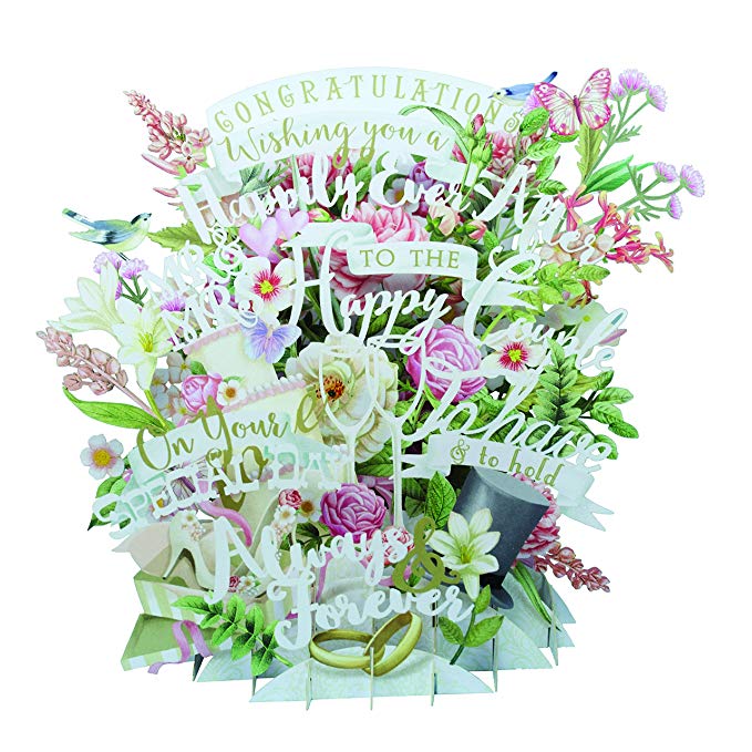 Paper D'Art 3D On Your Wedding Day Pop Up Greeting Card