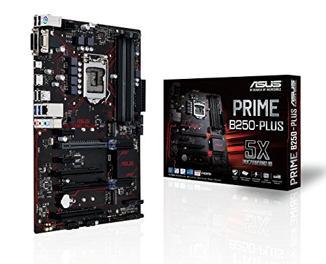 ASUS PRIME B250-PLUS LGA1151 DDR4 HDMI DVI VGA M.2 B250 ATX Motherboard with USB 3.1