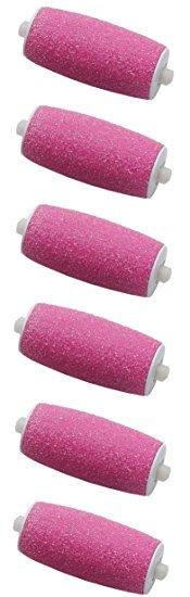 Docbrother - 6 Pack Professional Grade Extra Coarse Replacement Refill Roller Heads (Pink)