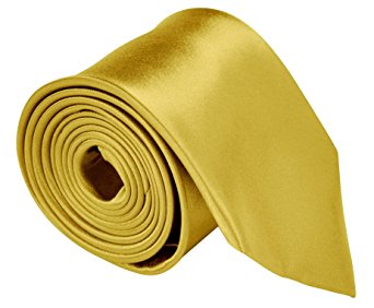 Moda Di Raza - Mens Necktie 3.5” Tie Satin Finish Polyester Ties Solid Colors