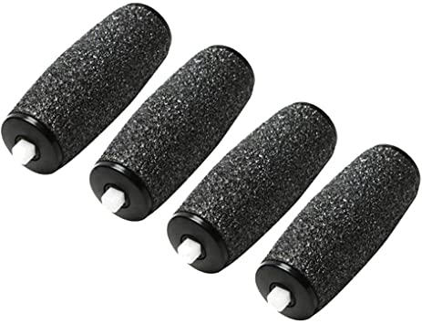 BOMPOW Foot File Roller Heads, 4 Pack Coarse Replacement Pedi Roller Refill Heads for Scholl Velvet Smooth Refill Diamond Compatible Replacement Roller Heads
