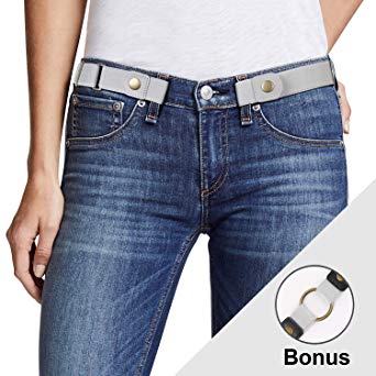 Buckle Free Women Stretch Belt Plus Size No Buckle/Show Invisible Belt for Jeans Pants Dresses