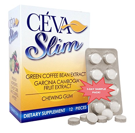 CevaSlim Chewing Gum - Diet Weight Loss Product. Garcinia Cambogia & Green Coffee Bean Extract-Appetite Suppressant That Works. Best Chewing Gum for Fastest & Easiest Diet & Weight Loss. 3-Day Trial