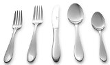 Culina Lorena 20 pcs Flatware for 4 1810 Stainless Steel Silverware Mirror Finish