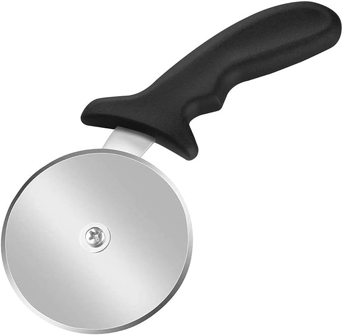 Fu Store Pizza Cutter Wheel 4-Inch Super Heavy 173g Stainless Steel Blade Silicone Handle Sharp Cutters, Pizza Wheel, Pizza Slicer - for Pizza Lovers Support Dishwasher for Easy Cleaning