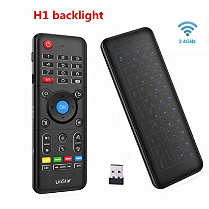 [H1 Backlit Air Mouse]Touchpad & Air Mouse,H1 Backlit 2.4GHz Mini Portable Wireless keyboard, H1 Air mouse with touchpad Remote Control Keyboard for PC,Laptop,Mac,Android TV Box, Smart TV,Windows XP ,HTPC, Mac OS, Linux.