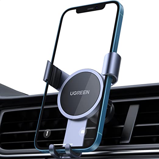 UGREEN Handyhalterung Auto Lüftung Schwerkraft Geräuschlos 360 Grad Handyhalter fürs Auto Handy Halterung Kfz Autohalterung Handy kompatibel with iPhone Galaxy Redmi Xiaomi Huawei Smartphone usw.