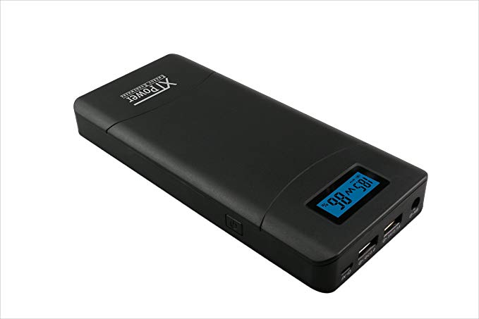 XTPower® XT-20000QC2 Power Bank - modern DC/USB QC2 battery with 20400mAh - 1x USB, 1x USB QC 2.0 and DC connection of 12V, 16.5V, 19V, 20V and 24V 65W max.
