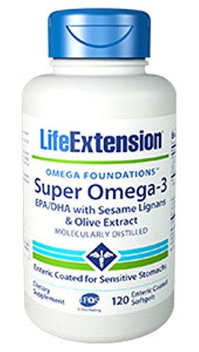 Super Omega-3 EPA/DHA with Sesame Lignans & Olive Extract 120 enteric coated softgels-PACK-2