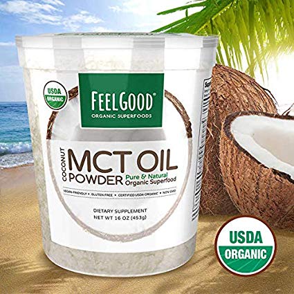Feel Good USDA Organic MCT Oil Powder, 16 Ounces