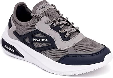 Nautica Kids Athletic Slip-On Sneakers - Comfortable Bungee Running Shoes for Boys and Girls - Stylish and Supportive Footwear for Active Kids (Big Kid/Little Kid/Toddler)