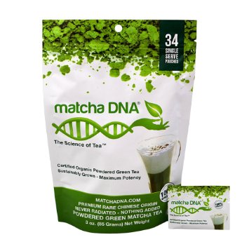 MatchaDNA Certified Organic Matcha Tea, 3 oz.