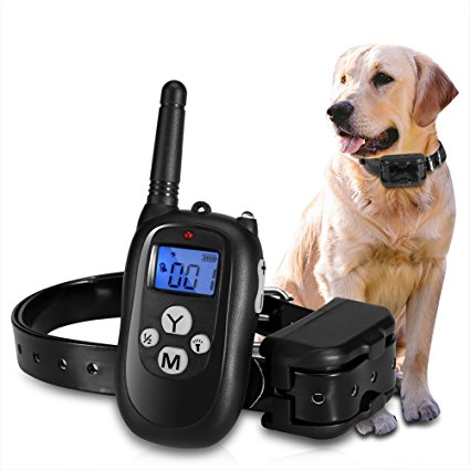 Tocode Waterproof Dog Training Collar with Remote Rechargeable Dog Bark Collar with Beep Vibration Electric Shock Safe Modes Fit for All Sizes Dogs