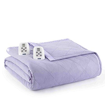 Shavel Home Products Thermee Electric Blanket, Twin, Lilac