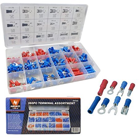 360-Piece Solderless Electrical Terminal Assortment