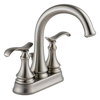 Delta 25730LF-SP Kinley 4 in. Centerset Double Handle Bathroom Faucet