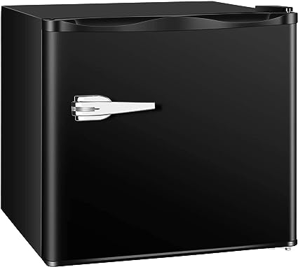 R.W.FLAME Mini Freezer Upright Freezer - 1.2 Cu.ft Small stand up Freezer with Adjustable Thermostat for Home Office, Black