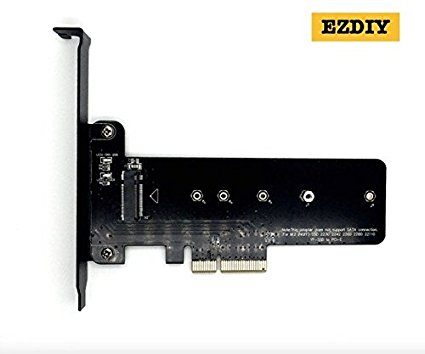 EZDIY PCI Express M.2 SSD NGFF PCIe Card to PCIe 3.0 x4 Adapter (Support M.2 PCIe 22110 ,2280, 2260, 2242)