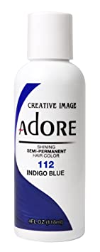 Adore Shining Semi Permanent Hair Colour, 112 Indigo Blue by Adore