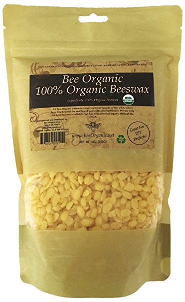 100% USDA Certified Organic Beeswax Pastilles, 12oz. Sourced only from Africa, Australia and the Netherlands.