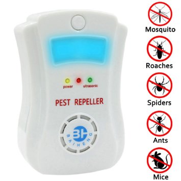 Ultrasonic Pest Control with Night Light For Rodents Mice Rats Mouse Insects Cockroaches Spiders Flies Ants Bugs - Best Pest Repeller Uses the Latest High-Quality Ultrasonic Technology