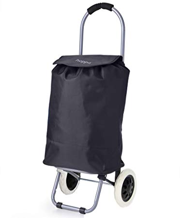 Hoppa Compact Mini Folding Lightweight 35L Shopping Trolley Bag 2 Wheels (Black ST01)