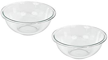 Pyrex SYNCHKG053132 Prepware 2-1/2-Quart Rimmed Mixing Bowl, Clear (Pack of 2)