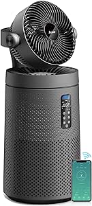 AROEVE Air Purifiers for Home Large Room With Air Circulator System And Smart WIFI Cover 1980 Sq.Ft Oscillating Air Purifier With Washable Filter For Indoors Whole Home, MK08W-Space Gray