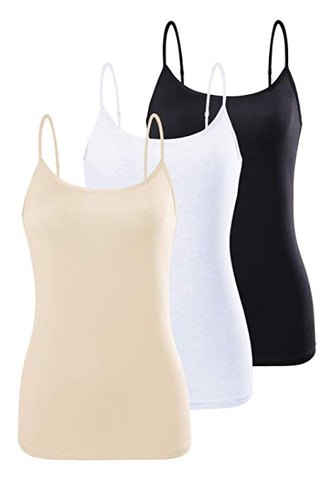 AMVELOP Adjustable Womens Camisole Spaghetti Strap Tank Top Camis