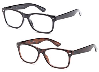 Gamma Ray Deluxe Reading Glasses with Spring Hinge Readers for Comfort fit Men and Women - Choose Your Magnification