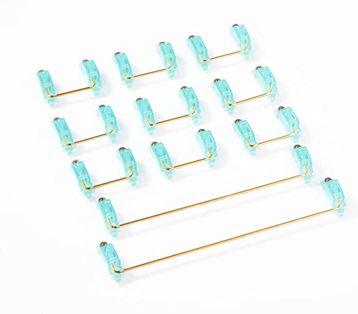 Akko PCB Mount Screw in Stabilizer Set, Keyboard PCB Stabilizers, Pre-Clipped 2u 6.25u 7u with Pad, and Gold Plated Wires for Mechanical Keyboard (Mint)