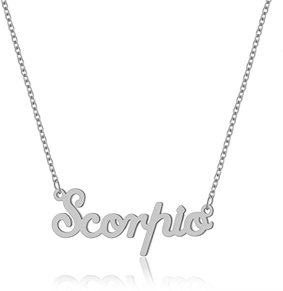 N / A Zodiac Sign Necklaces 12 Zodiac Necklace Leo Cancer Necklace Zodiac Letter Necklace Horoscope Necklace Horoscope Jewelry Pendant Necklace Zodiac Jewelry Gift for Her