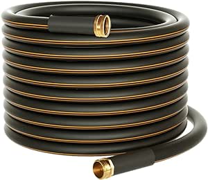 Atlantic Heavy Duty Garden Hose 5/8 Inch x 200 Foot Black Color Water Hose (200FT)