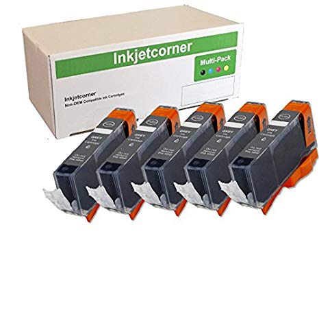 Inkjetcorner 5 Pack Gray Compatible Ink Cartridges Replacement for CLI-251XL CLI-251 Works with MG6320 MG7120 MG7520 iP8720