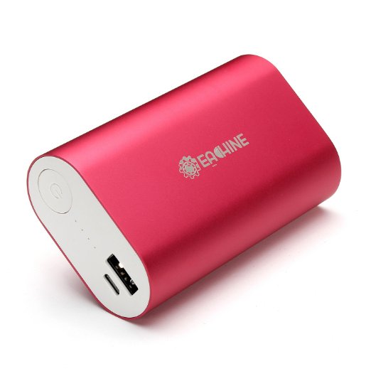 Power Bank, Eachine 10000mAh X7 Portable Charger External Battery Fast Charging for iPhone Samsung Most Smartphones and Other Usb-charged Devices (Red)