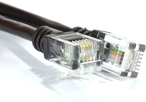 Detroit Packing Co. ADSL 2  High Speed Broadband Telephone Modem Patch Cable RJ11 to RJ11 (2m (~6 feet), Black)
