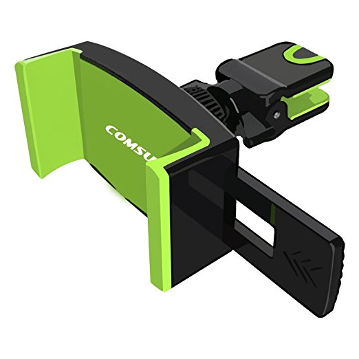 Car Phone Mount, Comsun Universal Air Vent Cell Phone Holder Smartphone Cradle Stand One Hand Release Green