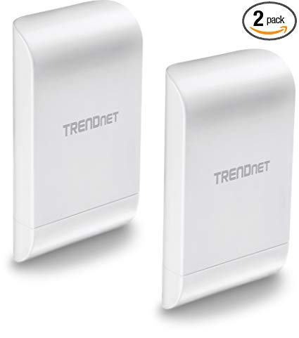 TRENDnet 10dBi Wireless N300 Outdoor PoE Preconfigured Point-to-Point Bridge Bundle Kit, 2 x Preconfigured Wireless N Access Points, IPX6 Rated Housing, TEW-740APBO2K