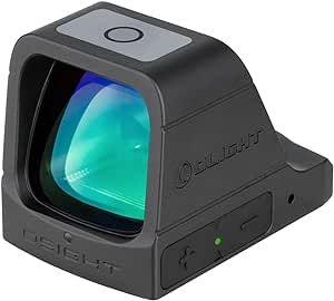 OLIGHT Osight 3 MOA Rechargeable Dot Open Reflex Sight with Charging Cover, Tactical Parallax-Free Sight, Picatinny Mount Compatible - Green/Red Dot Options