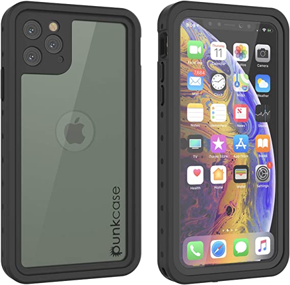 Punkcase iPhone 11 Pro Max Waterproof Case [StudStar Series] [Slim Fit] [IP68 Certified] [Shockproof][Dirtproof][Snowproof] 360 Full Body Armor Cover Compatible with Apple iPhone 11 Pro Max [Clear]