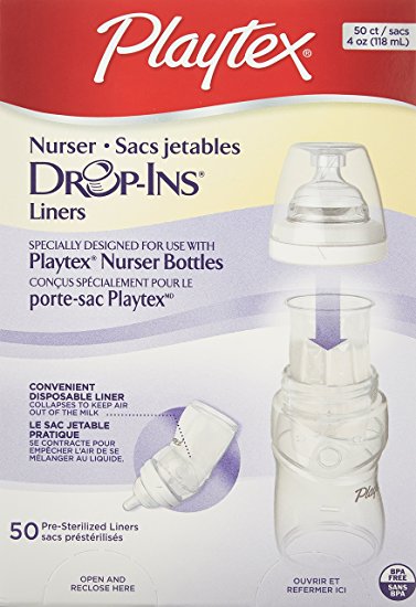 Playtex 5534/5745 4 Oz Drop-Ins® Pre-Formed Soft Bottle Liners