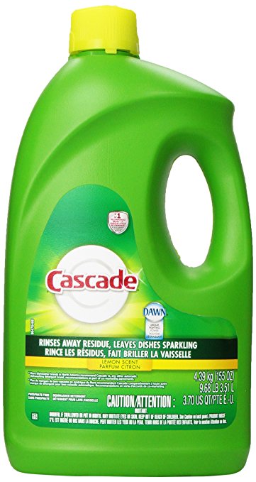 Cascade Gel Dishwasher Detergent Lemon Scent, 155 Oz