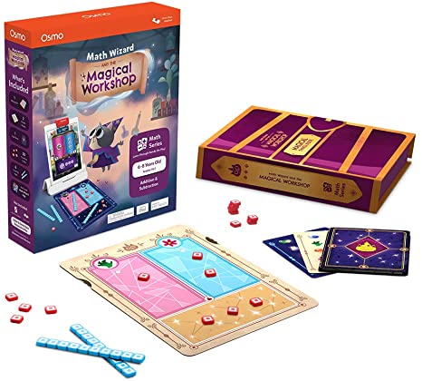 Osmo - Math Wizard and The Magical Workshop for iPad & Fire Tablet - Ages 6-8/Grades 1-2 - Addition & Subtraction - Curriculum-Inspired - STEM Toy Base Required