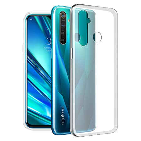 Fashionury Flexible Ultra Slim Fit Transparent Soft Silicone Shockproof Back Cover for Realme 5/ Realme 5s/ Realme 5i Back Cover