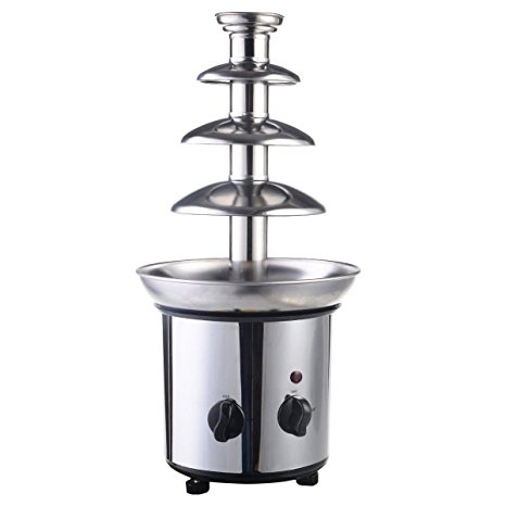 Giantex 4 Tiers 2-Pound Capacity Stainless Steel Chocolate Fondue Fountain for Party Wedding Hotel