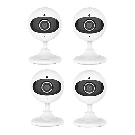 Wansview Home Security Camera, 720P WiFi Wireless IP Camera for Baby /Elder/ Pet/Nanny Monitor with Night Vision K2 4Pack (White)